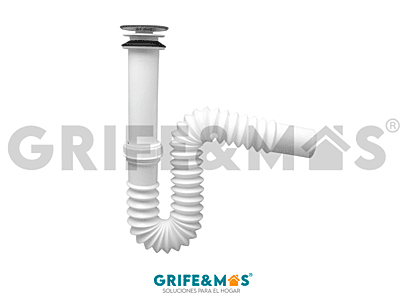 2235A CESPOL P/LAVABO, FLEXIBLE TIPO "P", C/PUSH BUTTON