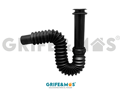 2235N CESPOL FLEXIBLE TIPO "P" COLOR NEGRO C/ATRAPATODO