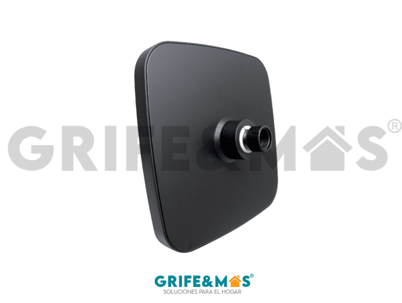 36264 REGADERA PUSH CUADRADA DE 8" NEGRA 36264 REGADERA PUSH CUADRADA DE 8" NEGRA