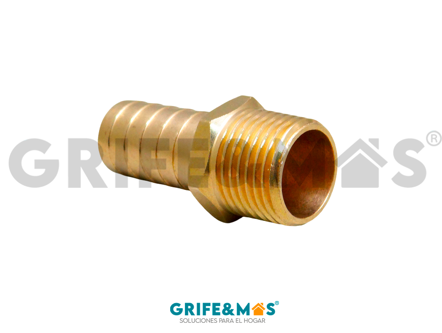 AYM13 ADAPTADOR YUCATAN MACHO LATON 1/2" (PAQ.x5pz)