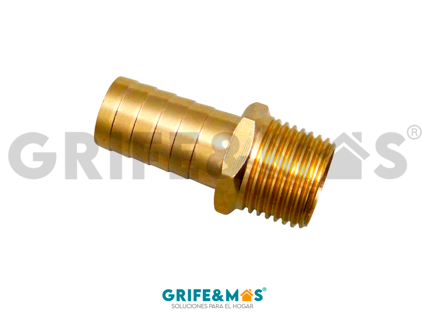 AYM13 ADAPTADOR YUCATAN MACHO LATON 1/2" (PAQ.x5pz)