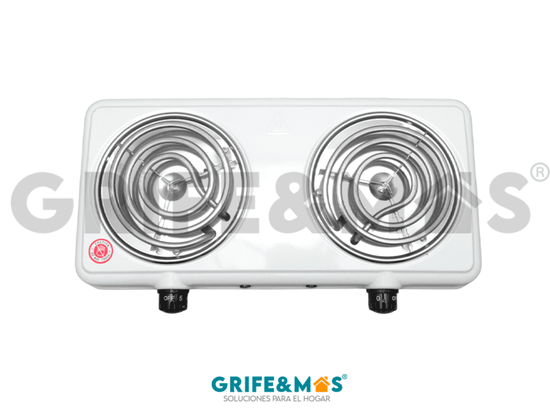 C-E2 COCINA ELECTRICA 2 QUEMADORES COLOR BLANCO