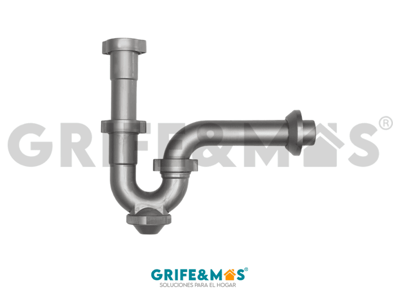 P-B9052P TRAMPA CON REGISTRO COFLEX COLOR PLATA DE 1 1/2 PARA LAVABO Y FREGADERO