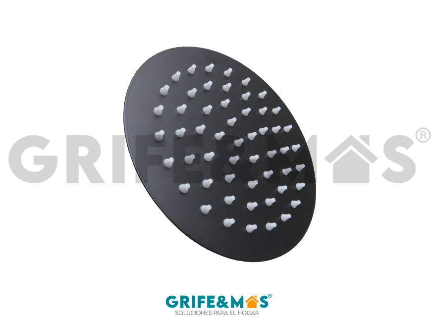 P-R6N REGADERA REDONDA 6" NEGRO MATE7411410110457