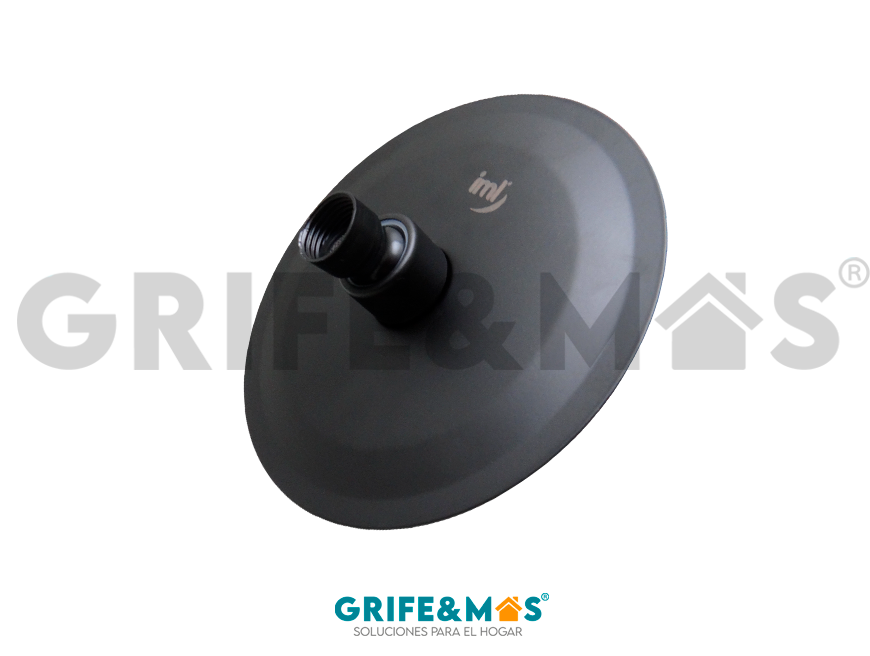 P-R6N REGADERA REDONDA 6" NEGRO MATE7411410110457