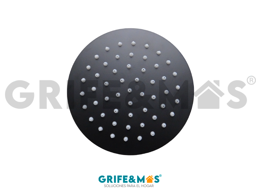 P-R6N REGADERA REDONDA 6" NEGRO MATE7411410110457