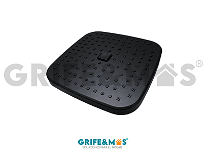 REPU8-N REGADERA CUADRADA PUSH NEGRA 9"