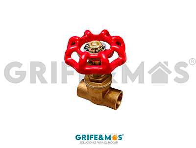 SP-70055 VALVULA COMPUERTA 1/2" SOLDABLE, CUERPO DE LATON MANERAL METALICO