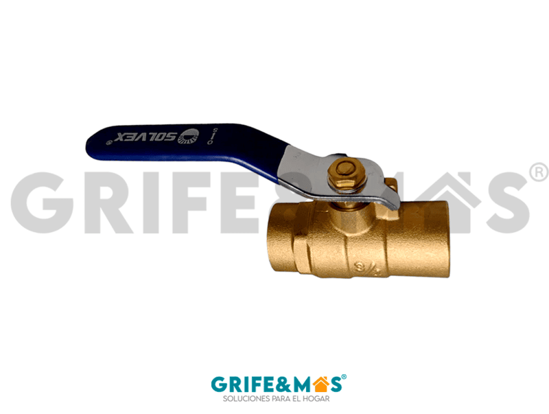 SP-70102-2 VALVULA DE ESFERA 3/4" SOLDABLE, CUERPO DE LATON