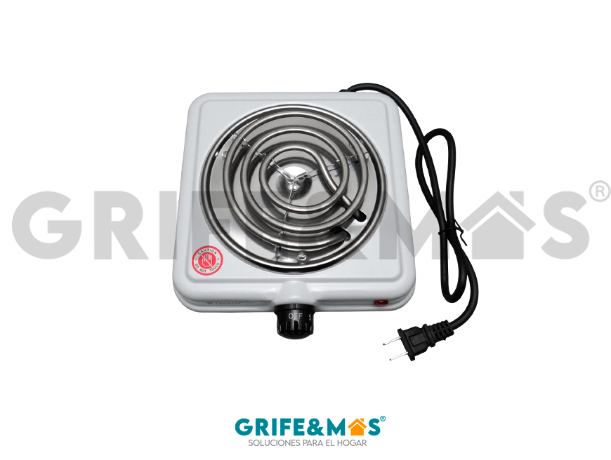 SW-23031-B PARRILLA ELÉCTRICA DE RESISTENCIA COLOR BLANCO CON 1 QUEMADOR