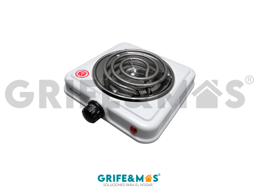 SW-23031-B PARRILLA ELÉCTRICA DE RESISTENCIA COLOR BLANCO CON 1 QUEMADOR