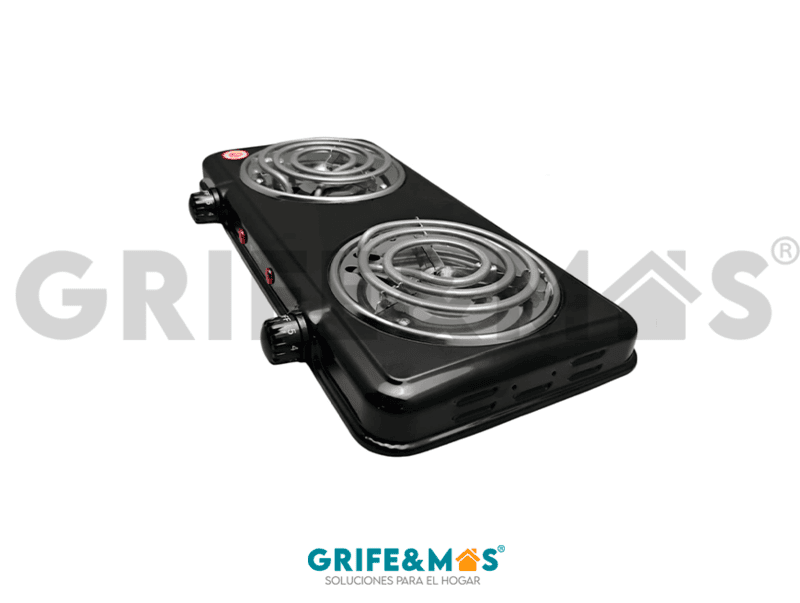 SW-23032-N PARRILLA ELÉCTRICA DE RESISTENCIA COLOR NEGRO CON 2 QUEMADORES