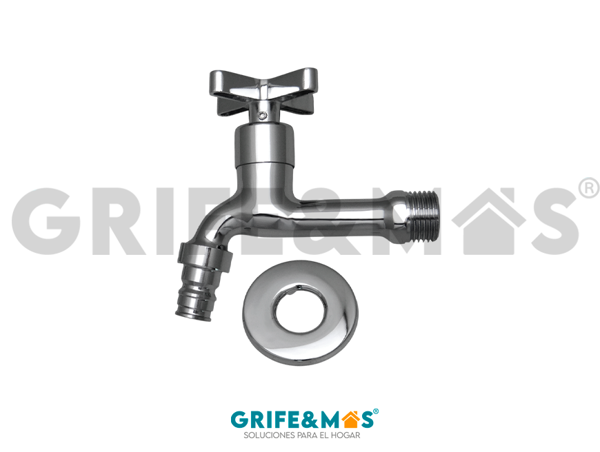SP-30222 LLAVE DE JARDIN METALICA 8.5 CM CON CONEXION PARA MANGUERA SP-30222 LLAVE DE JARDIN METALICA 8.5 CM CON CONEXION PARA MANGUERA