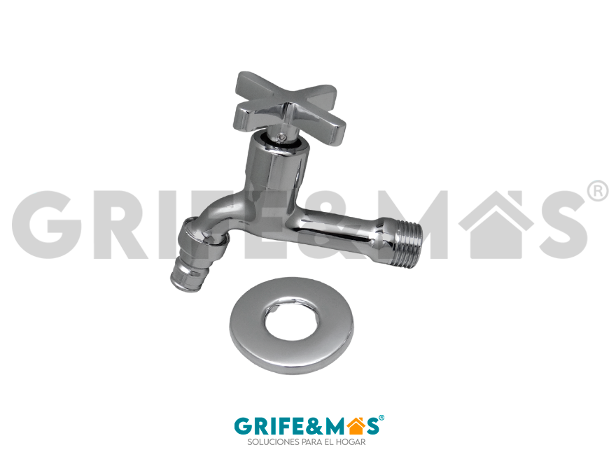 SP-30222 LLAVE DE JARDIN METALICA 8.5 CM CON CONEXION PARA MANGUERA SP-30222 LLAVE DE JARDIN METALICA 8.5 CM CON CONEXION PARA MANGUERA