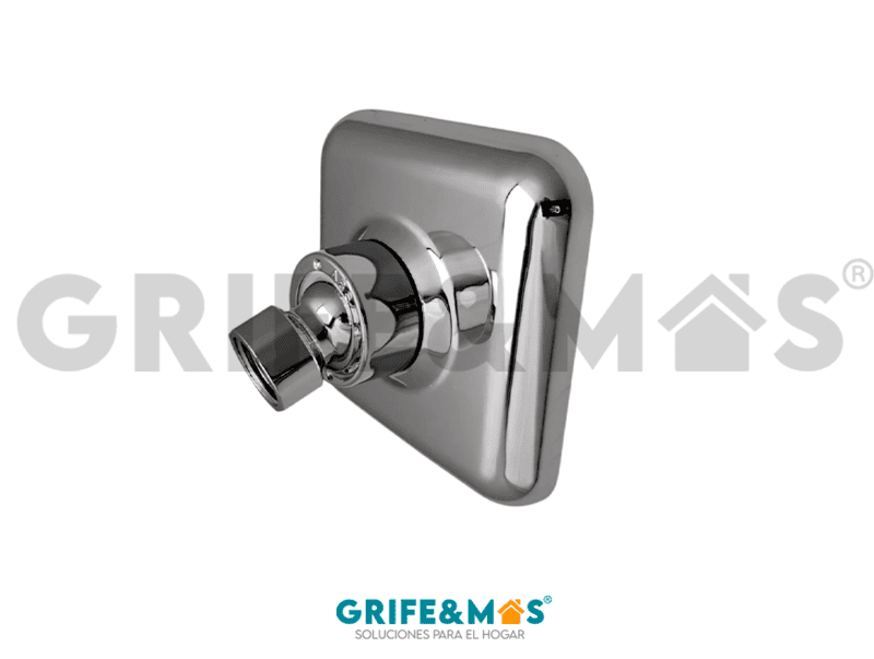 SP-50039 REGADERA CUADRADA DE 4" CUERPO DE PLÁSTICO ACABADO CROMO
