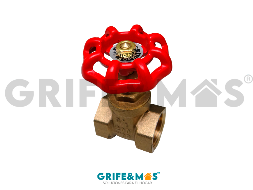 SP-70056-2 VALVULA COMPUERTA 3/4" ROSCABLE, CUERPO DE LATON MANERAL METALICO