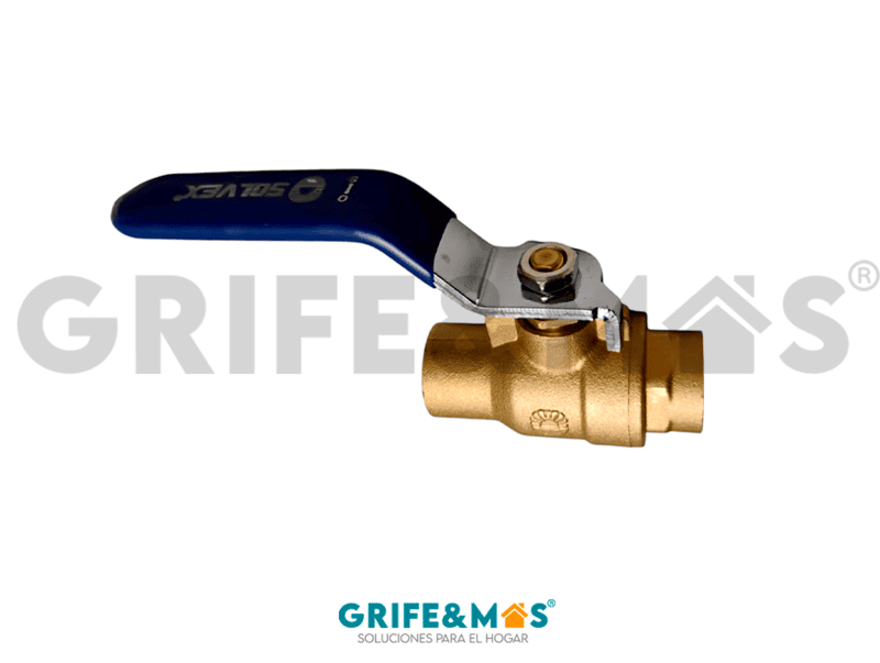 SP-70102 VALVULA DE ESFERA 1/2" SOLDABLE, CUERPO DE LATON